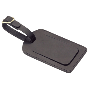 Covered Leather Luggage Tag