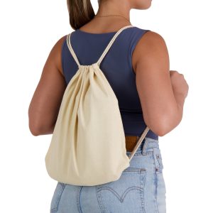 Calico Drawstring Library Backpack