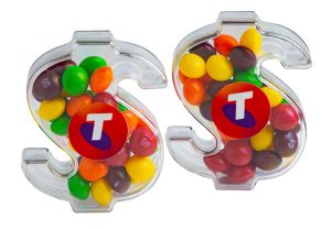 Acrylic Dollar with Skittles 40g