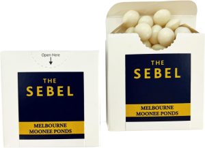 Flip Lid Cardboard Box with Chewy Mints 50g