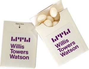 Flip Lid Cardboard Box with Chewy Mints 25g