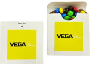 Flip Lid Cardboard Box with Mini M&Ms 50g