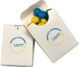 Flip Lid Cardboard Box with Chewy Fruit 25g