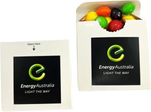 Flip Lid Cardboard Box with Skittles 50g