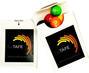 Flip Lid Cardboard Box with Skittles 25g