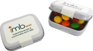 Small Rectangle Tin with Skittles 30g