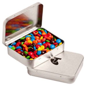 Rectangle Hinge Tin with Mini M&Ms 65g