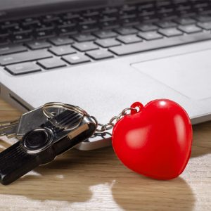 Stress Heart Key Ring